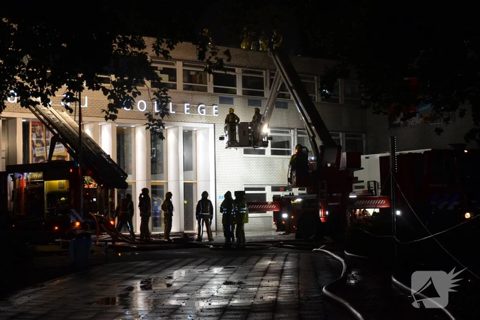 Brand in spouwmuur van Oranje Nassau College