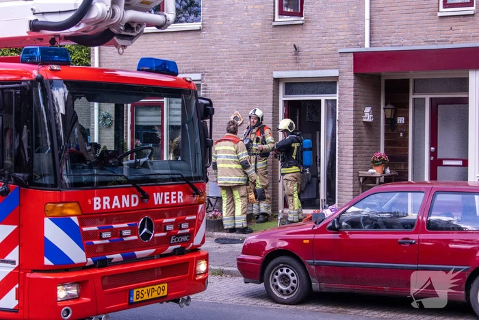 Brand in keuken van woning