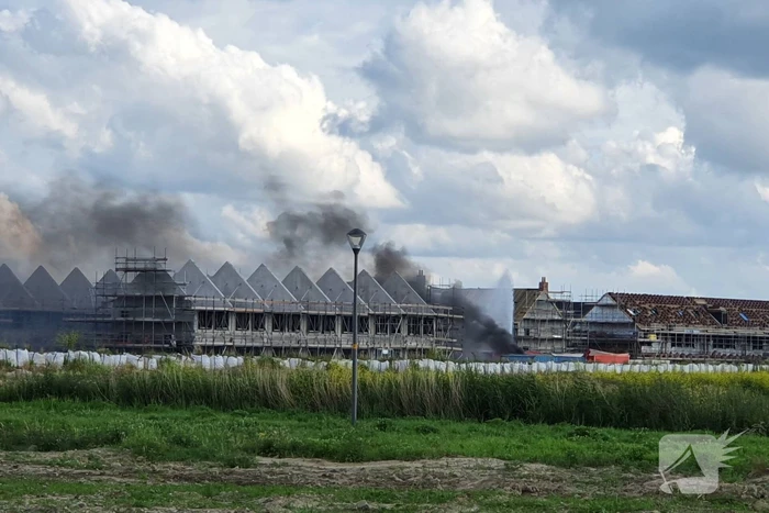 Enorme knal na brand op bouwplaats