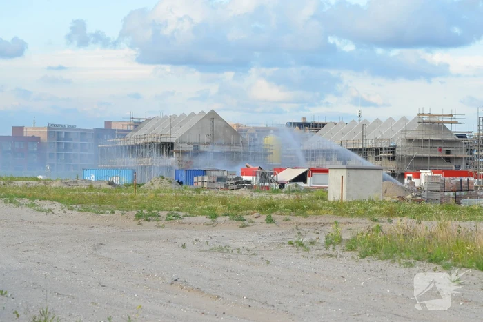 Enorme knal na brand op bouwplaats