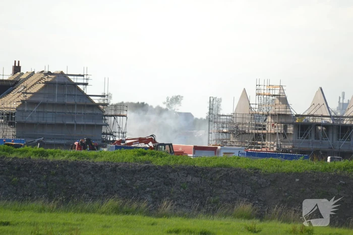 Enorme knal na brand op bouwplaats