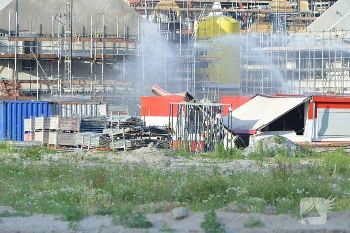 Enorme knal na brand op bouwplaats