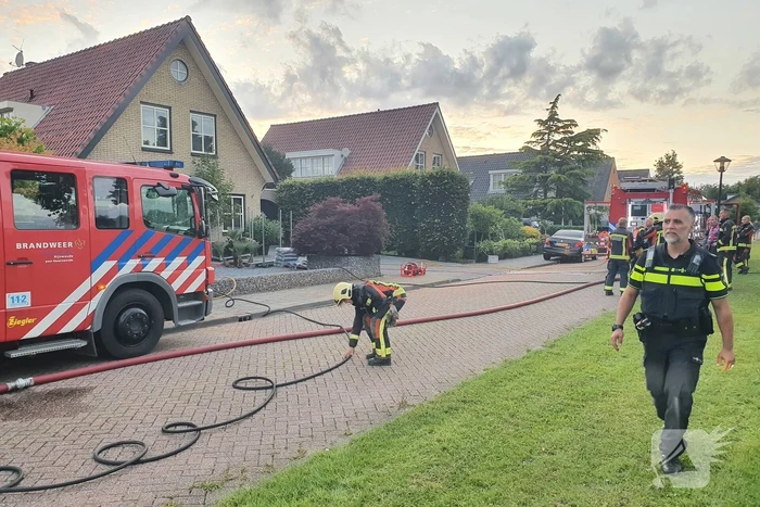 Flinke brand in schuur