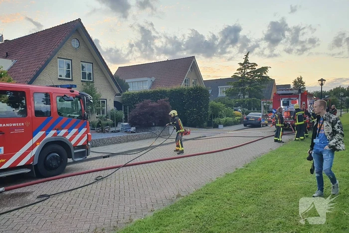 Flinke brand in schuur