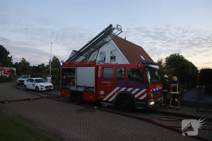 Flinke brand in schuur