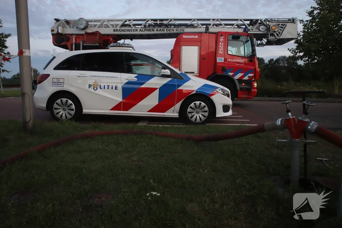 Flinke brand in schuur