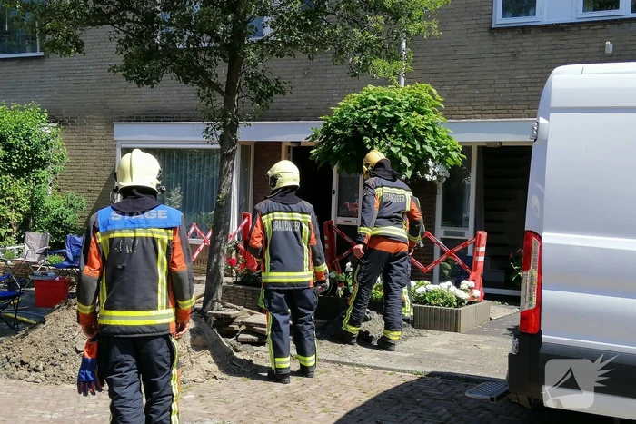 Gasleiding geraakt bij werkzaamheden