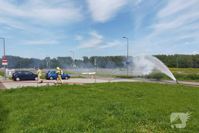 Ondergrondse stroomkabels vliegen in brand