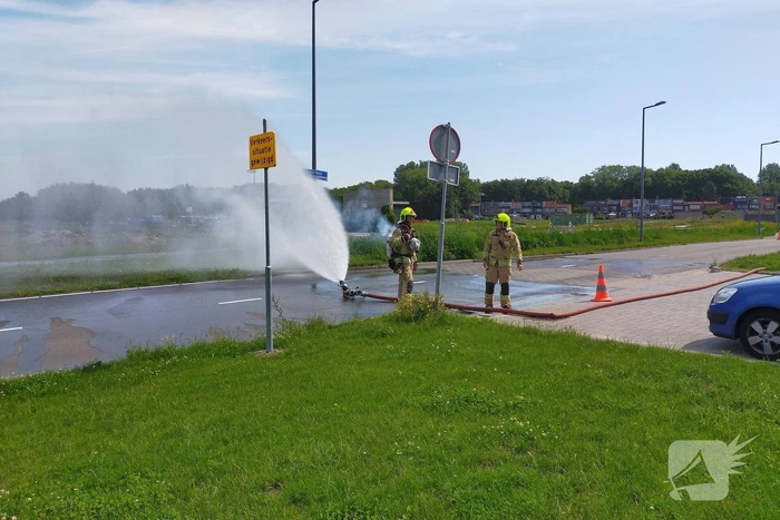 Ondergrondse stroomkabels vliegen in brand