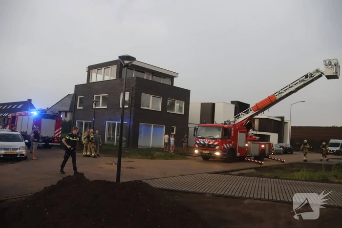 Blikseminslag in schoorsteen