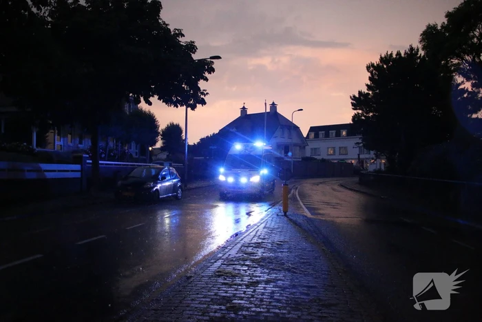 Fietser gewond na val door regenbui