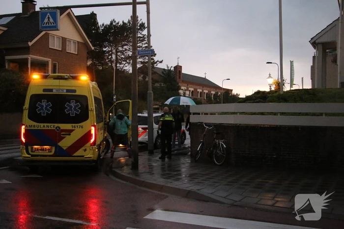 Fietser gewond na val door regenbui