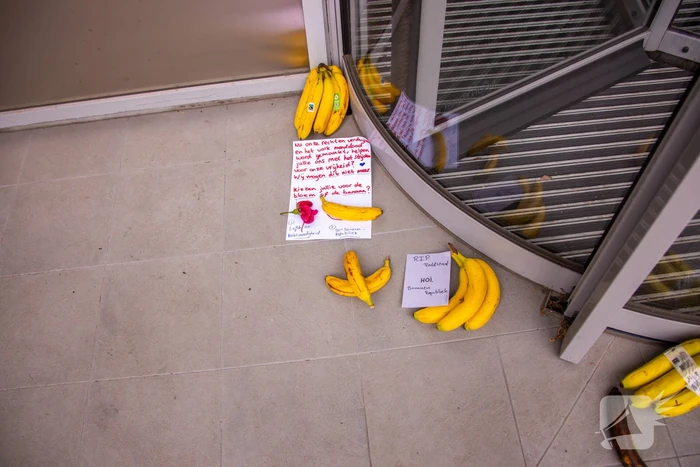 Rechtbank Amersfoort gebarricadeerd door vele bananen