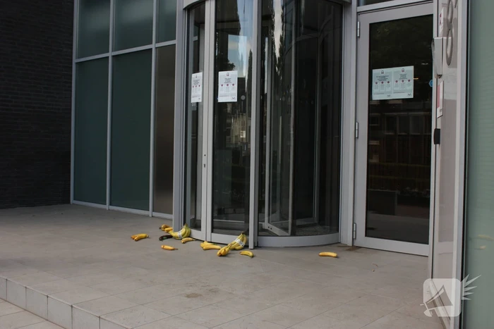 Rechtbank Amersfoort gebarricadeerd door vele bananen