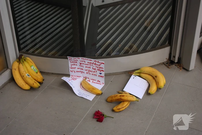 Rechtbank Amersfoort gebarricadeerd door vele bananen