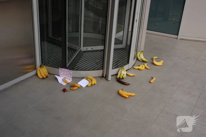 Rechtbank Amersfoort gebarricadeerd door vele bananen