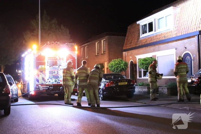 Buitenbrand achter woning