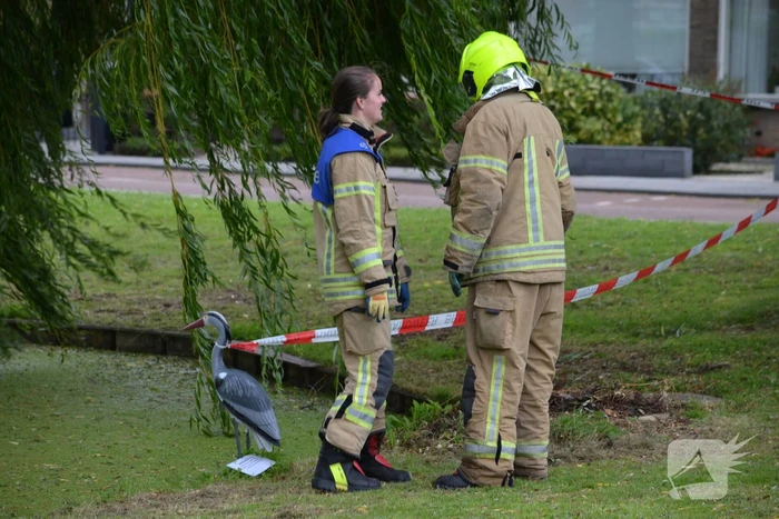 Brandweer redt eendenfamilie