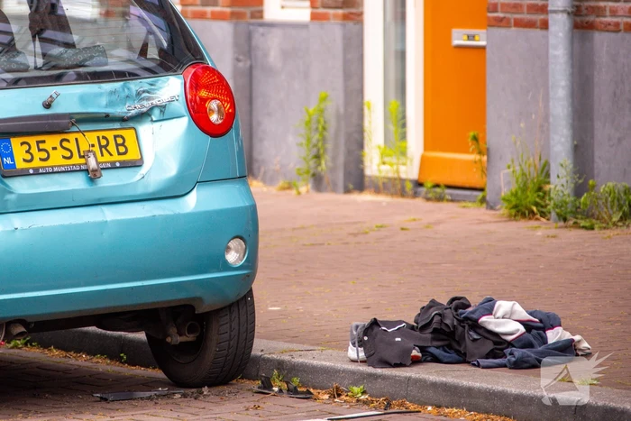 Traumahelikopter landt voor gewonde op straat