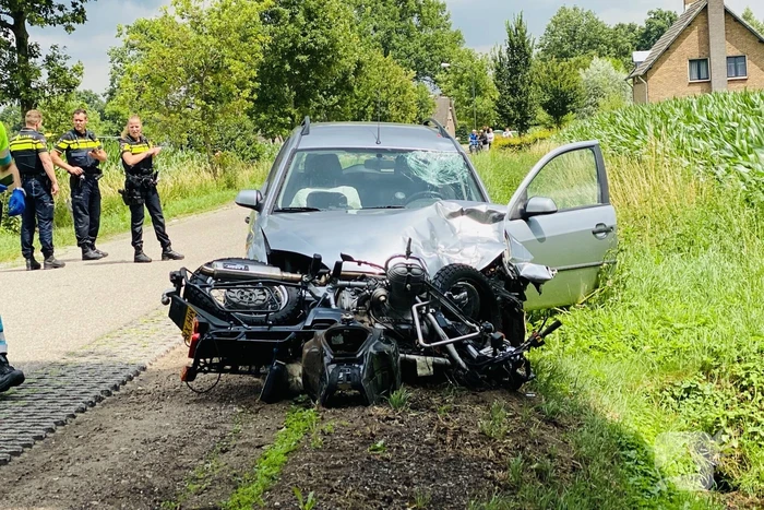 Motorrijder zwaargewond na ongeval