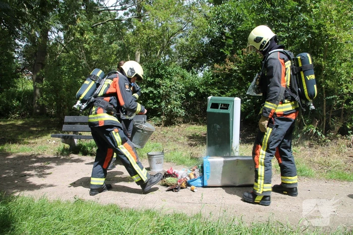 Containerbrand in park de houtkamp