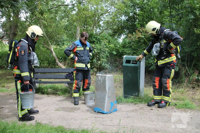Containerbrand in park de houtkamp