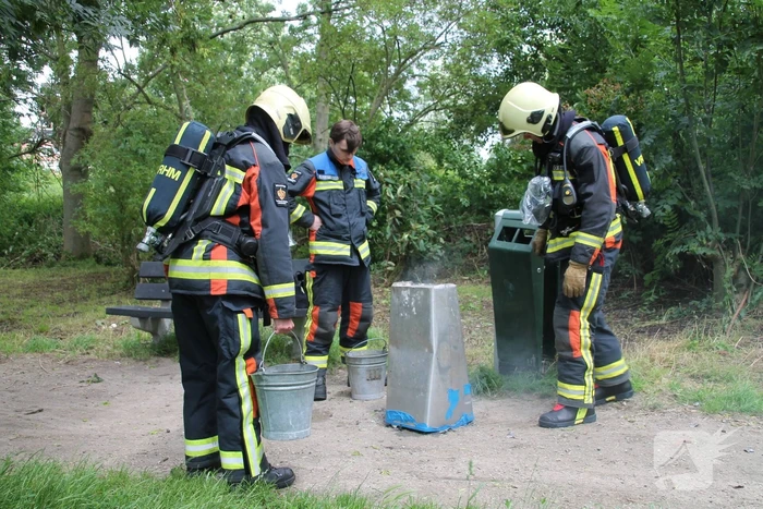 Containerbrand in park de houtkamp