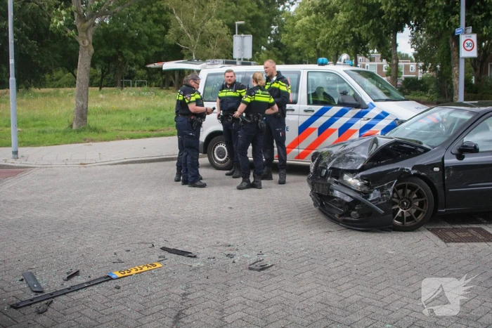 Forse schade bij botsing op kruising