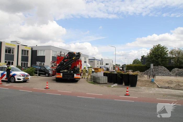 Gaslek ontstaan tijdens graafwerkzaamheden