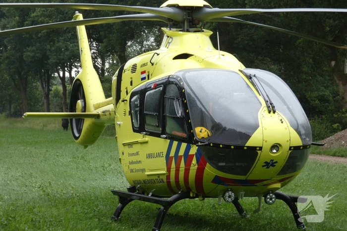Traumahelikopter landt voor gewonde bij sauna