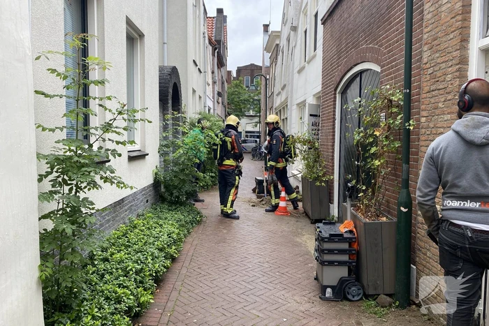 Gasleiding geraakt tijdens werkzaamheden