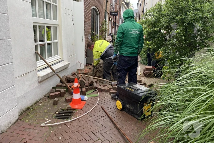 Gasleiding geraakt tijdens werkzaamheden