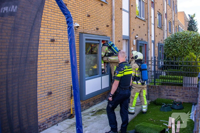 Veel bekijks bij brand in woning