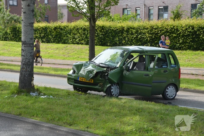 Auto knalt tegen boom