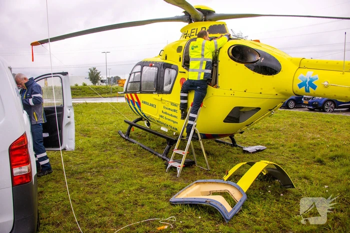 Traumahelikopter strandt naast A1