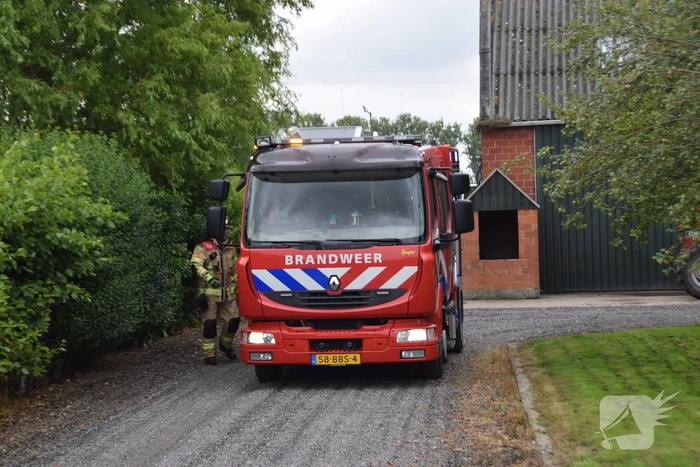 Veel rookontwikkeling bij hooibrand
