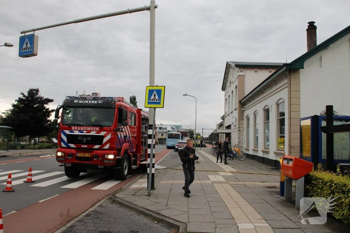 Station Nijkerk deels afgesloten door mogelijke brand