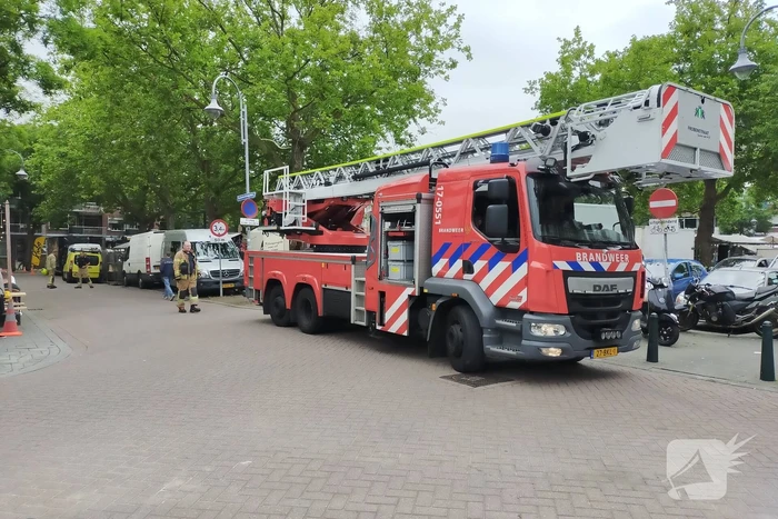 Gevaarlijke hangende takken verwijderd boven marktkraam