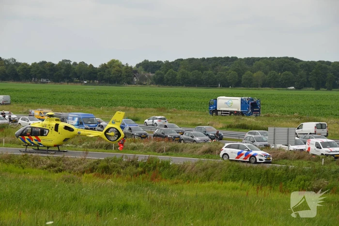 Motorrijder ernstig gewond bij verkeersongeval