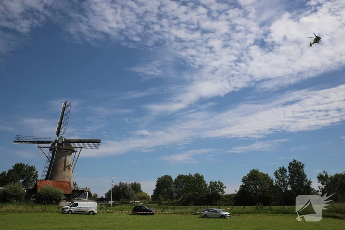 Traumahelikopter landt voor incident op fietspad