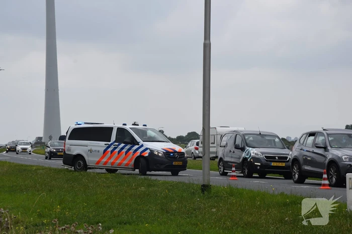 motorrijder gaat onderuit en raakt gewond
