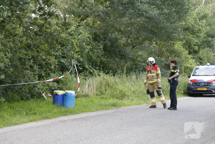 Gebied afgezet na vondst vatten