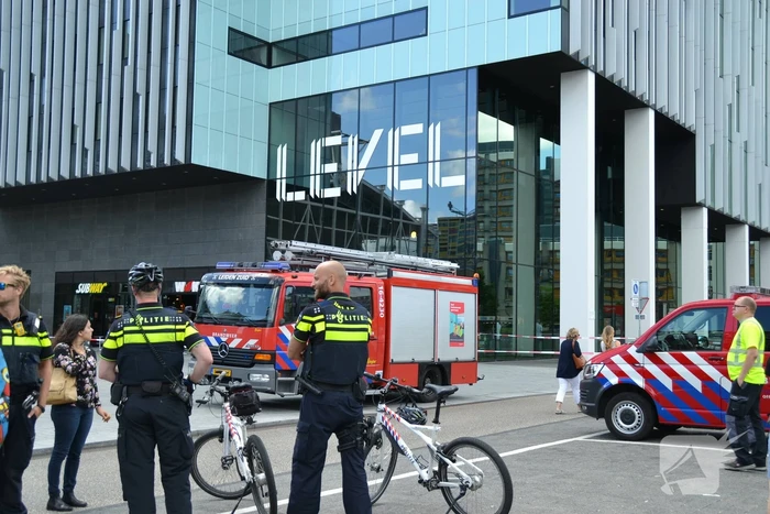 Brand in meterkast van kantoorpand Level