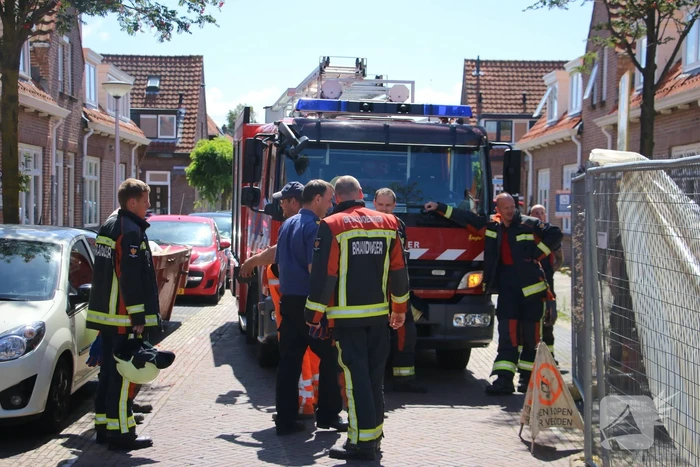 Gasleiding geraakt tijdens werkzaamheden