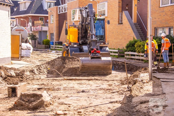 Gasleiding geraakt in opengebroken straat
