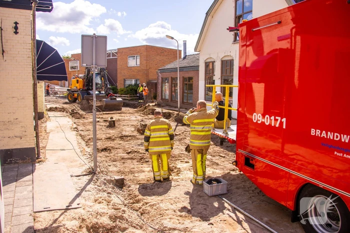 Gasleiding geraakt in opengebroken straat