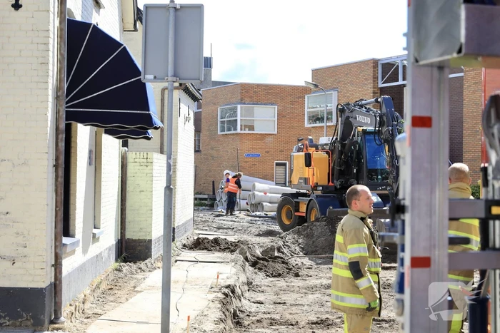 Gasleiding geraakt in opengebroken straat