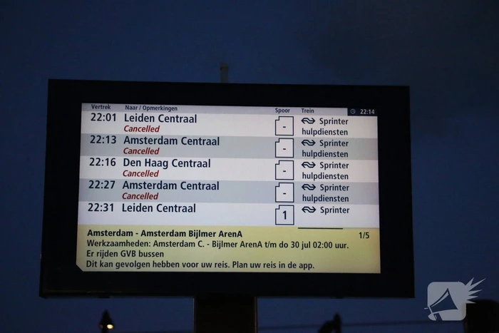 Treinen geannuleerd door incident op spoor