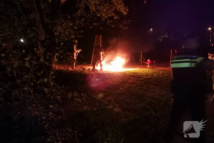 Scooter brandt volledig af