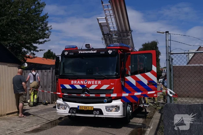 Veel schade na brand in achtertuin